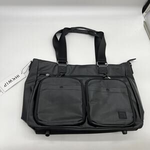 IHKWIP Cargo Catchall Tote with Two Crossbody Straps Metallic Black